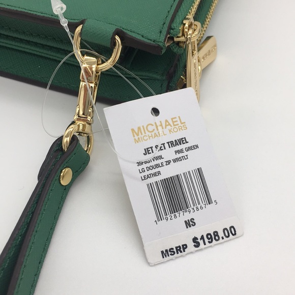 MK Jet Set Travel LG Double Zip Wristlet Wallet - Picture 8 of 8